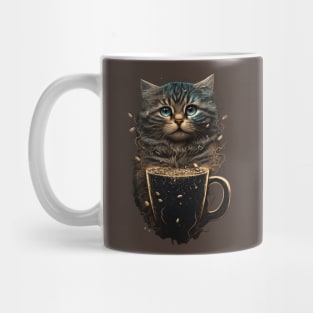 Cute Cat Drinking Coffee Design for Women Girls Mug